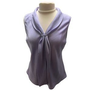 TAHARI PURPLE SLEEVELESS BLOUSE 💟